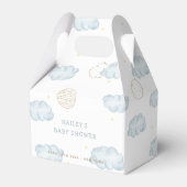 Blue Waterverf Moon Star Cloud Boy Baby shower Bedankdoosjes (Voorkant Zijde)
