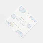Blue Waterverf Moon Star Cloud Boy Baby shower Servet (Hoek)