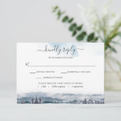 Blue Waterverf Mountains, w / out Maaltijden RSVP- RSVP Kaartje (Staand voorkant)