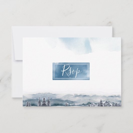 Blue Waterverf Mountains, w / out Maaltijden RSVP- RSVP Kaartje (Achterkant)