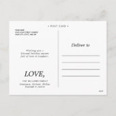 Blue Waterverf Night Let it Snow Christmas Feestdagenkaart (Achterkant)