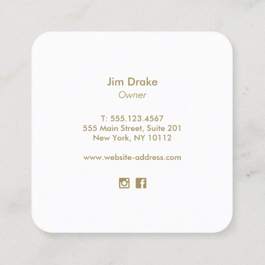 Blue Waterverf Ocean Wave Logo Visitekaartje (Achterkant)