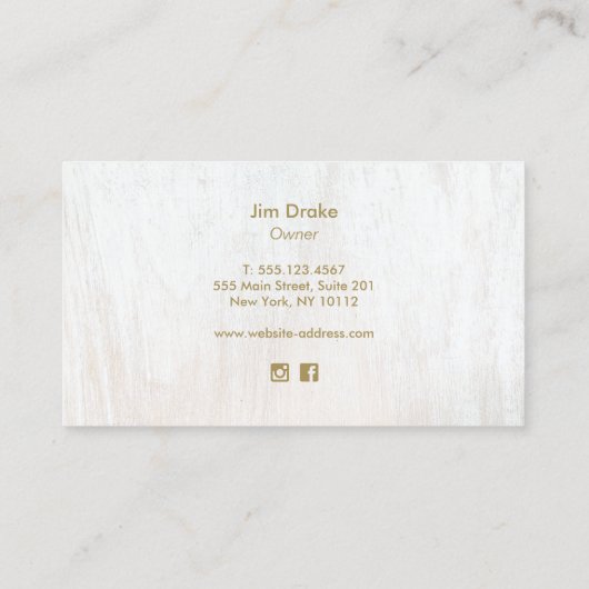 Blue Waterverf Ocean Wave Logo Visitekaartje (Achterkant)