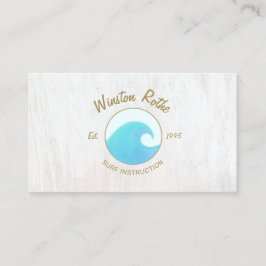 Blue Waterverf Ocean Wave Logo Visitekaartje