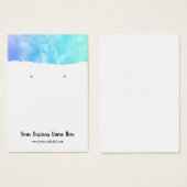 Blue Waterverf Ombre Earring Display Card Visitekaartje (Voorkant /achterkant)