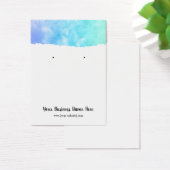 Blue Waterverf Ombre Earring Display Card Visitekaartje (Bureau)