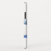 Blue Waterverf Ombre Marble Monogram Case-Mate iPhone Case (Achterkant/rechts)