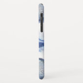 Blue Waterverf Ombre Marble Monogram Case-Mate iPhone Case (Achterkant/links)