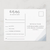 Blue Waterverf Ombre Wedding RSVP Song Request Uitnodiging Briefkaart (Achterkant)