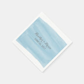 Blue Waterverf Paper Napkins Servetten (Hoek)
