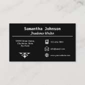 Blue Waterverf Pen Nib Professional Writer Author Visitekaartje (Achterkant)