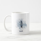 Blue Waterverf Personalized Name Letter Initiaal I Koffiemok (Links)