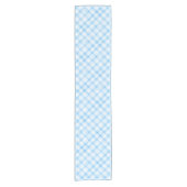 Blue Waterverf Plaid Nautisch Baby shower Korte Tafelloper (Voorkant)