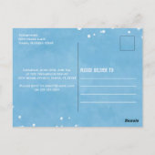 Blue Waterverf Pool Party Sharks Custom Briefkaart (Achterkant)