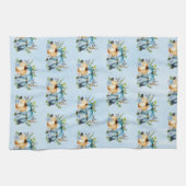 Blue Waterverf Pumpkin Autumn Kitchen Towel Theedoek (Horizontaal)