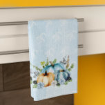 Blue Waterverf Pumpkin Herfst Autumn Kitchen Towel Theedoek<br><div class="desc">Dit ontwerp kan worden gepersonaliseerd door de Edit optie van het Ontwerp te kiezen. Je kunt ook overdragen naar andere objecten. Neem contact met me op via colorflowcreations@gmail.com of gebruik de chatoptie bovenaan de pagina als u dit ontwerp op een ander product wilt plaatsen of hulp nodig hebt bij dit...</div>