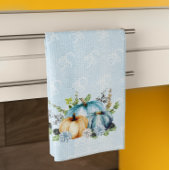 Blue Waterverf Pumpkin Herfst Autumn Kitchen Towel Theedoek