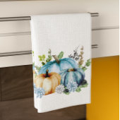 Blue Waterverf Pumpkin Herfst herfst Theedoek