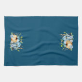 Blue Waterverf Pumpkin Herfst herfst Theedoek (Horizontaal)