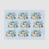 Blue Waterverf Pumpkin Herfst herfst Tissuepapier (Voorkant)