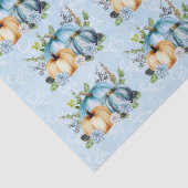 Blue Waterverf Pumpkin Herfst herfst Tissuepapier (Detail)