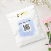 blue waterverf QR scancode voeg aangepaste tekst r Bedankzakje (Gezegeld)