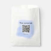 blue waterverf QR scancode voeg aangepaste tekst r Bedankzakje (Voorkant)