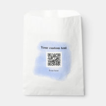 blue waterverf QR scancode voeg aangepaste tekst r