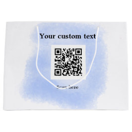 blue waterverf QR scancode voeg aangepaste tekst r Groot Cadeauzakje