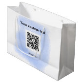 blue waterverf QR scancode voeg aangepaste tekst r Groot Cadeauzakje (Voorkant Gekanteld)