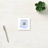 blue waterverf QR scancode voeg aangepaste tekst r Post-it® Notes (Kantoor)