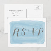 Blue Waterverf Response Briefkaart (Voorkant / Achterkant)