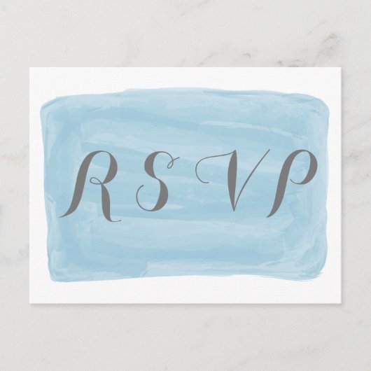 Blue Waterverf Response Briefkaart (Voorkant)