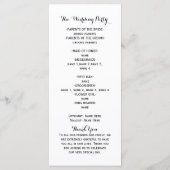 Blue Waterverf Rozen Elegant Wedding Programma Programmakaart (Achterkant)