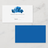 Blue Waterverf Rozen Trouwstoel Plaats Kaart Plaatskaartje (Voorkant / Achterkant)