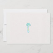 Blue waterverf schattige robot het is een baby sho kaart (Achterkant)