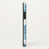 Blue Waterverf Seapaarden Pattern Gold Sparkles Case-Mate iPhone Case (Achterkant / rechts)