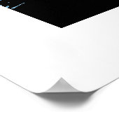 Blue Waterverf Sky & Trees Silhouette Poster (Hoek)