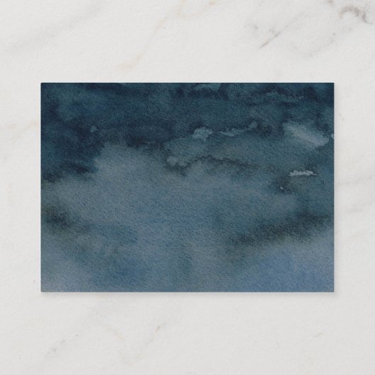 Blue Waterverf Snowflake bruiloft receptie Kaarten (Achterkant)