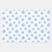 Blue Waterverf Snowflake Patroon Inpakpapier Vel (Voorkant 2)
