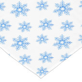 Blue Waterverf Snowflake Patroon Korte Tafelloper (Hoek)
