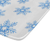 Blue Waterverf Snowflake Patroon Snijplank (Hoek)