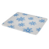 Blue Waterverf Snowflake Patroon Snijplank (Hoek)