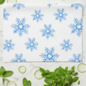 Blue Waterverf Snowflake Patroon Theedoek (Gevouwen)