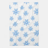 Blue Waterverf Snowflake Patroon Theedoek (Verticaal)