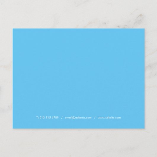 Blue Waterverf Splash Business Bedankt Briefkaart (Achterkant)