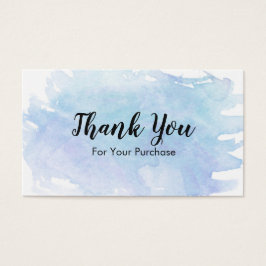 Blue Waterverf Splash Dank je Visitekaartjes