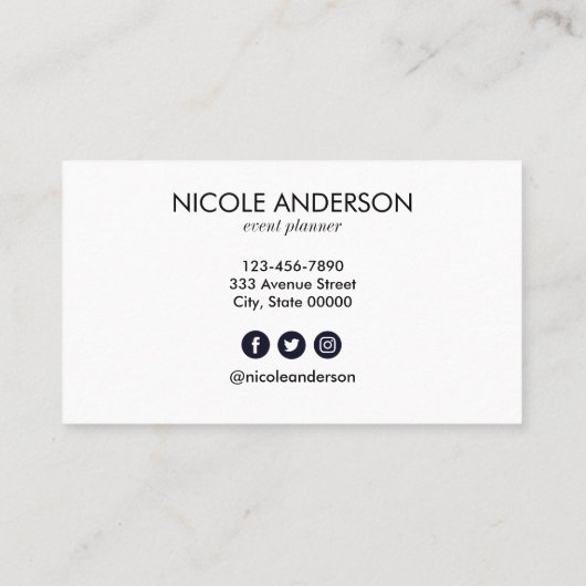 Blue Waterverf Splash Visitekaartje (Achterkant)