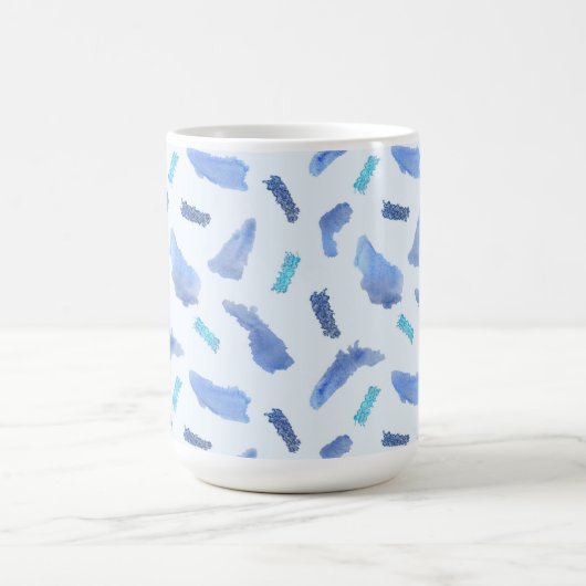 Blue Waterverf Spots 15 oz Morphing Mok (Midden)