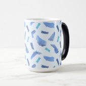 Blue Waterverf Spots 15 oz Morphing Mok (Voorkant rechts)